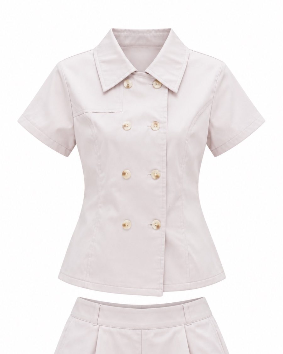 Nara Sleeved Trench Button Set #M740